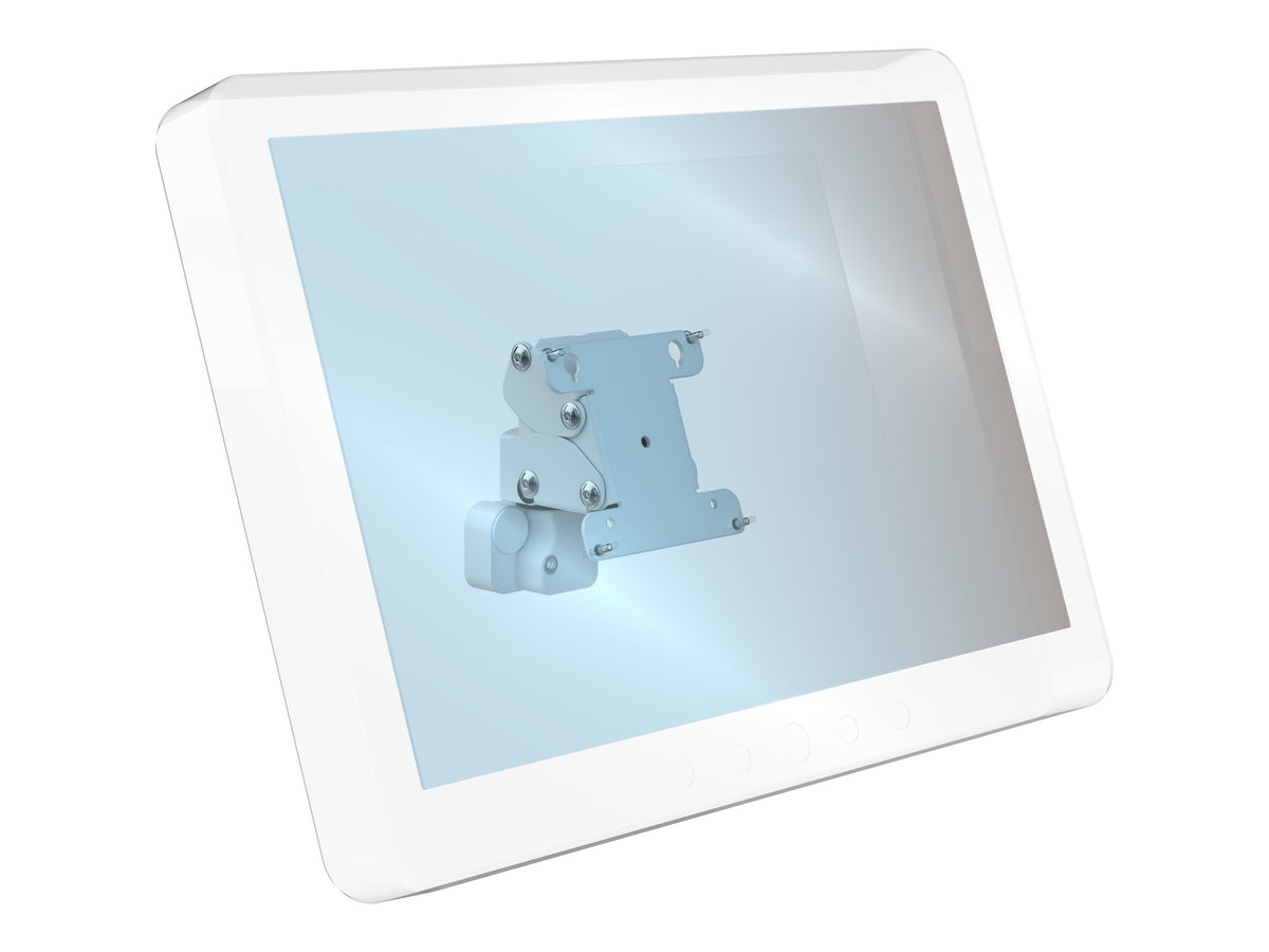 Flache Monitorhalterung K-20378 mit Monitor, um 15 Grad geneigt