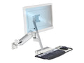 PANTHERA Schwenkarm K-21090 mit Monitor und Klapptastatur an der Wand