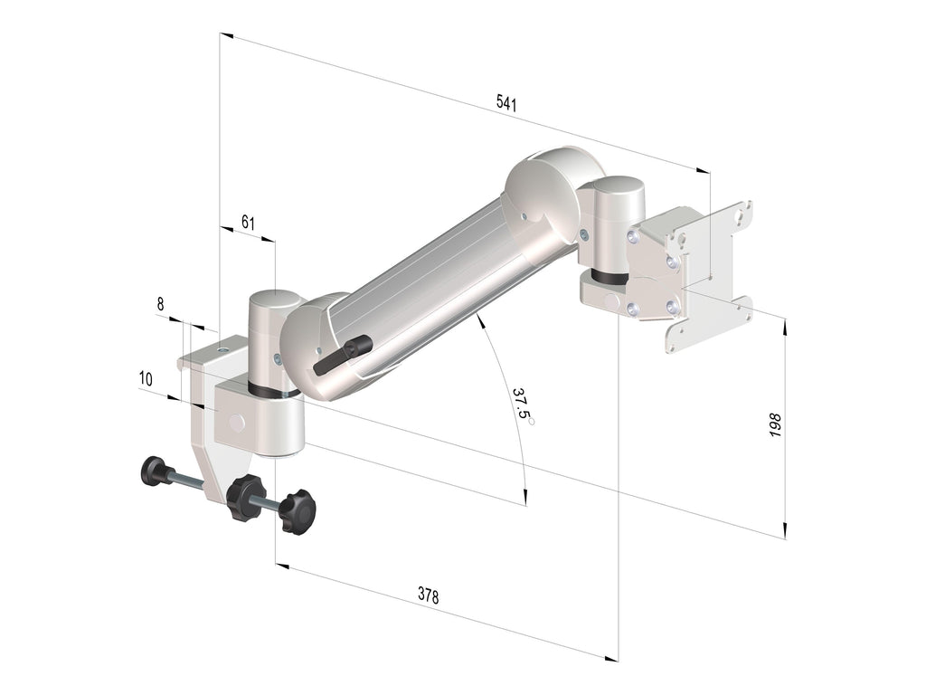 PANTHERA COMPACT Schwenkarm K-21315, Maßzeichnung Arm oben