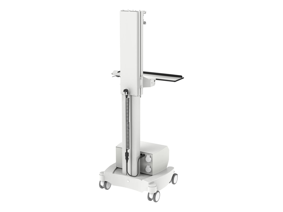 SMART-LIFT IT-Visitenwagen K-25071-V, Rückansicht mit Stromversorgung