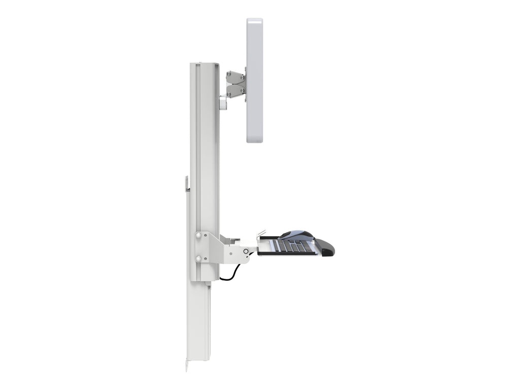 SMART-LIFT Wand-Arbeitsplatz K-25101, Seitenansicht, Lift oben