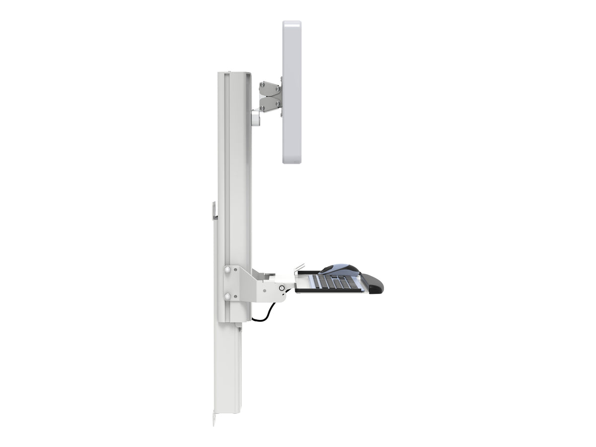 SMART-LIFT Wand-Arbeitsplatz K-25101, Seitenansicht, Lift oben