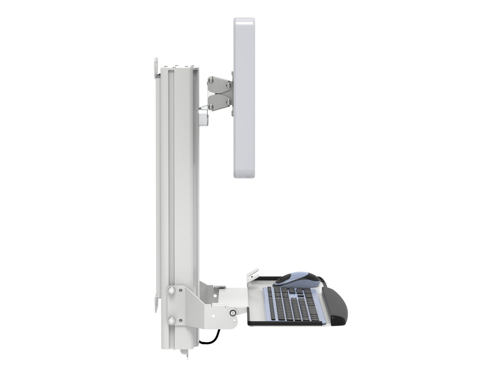SMART-LIFT Wand-Arbeitsplatz K-25101, Seitenansicht, Lift unten