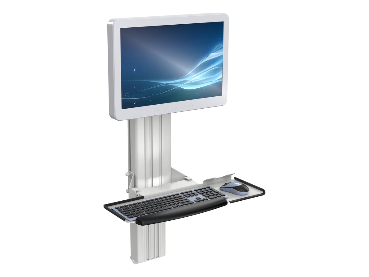 SMART-LIFT Wand-Arbeitsplatz K-25101 mit Monitor und Tastatur