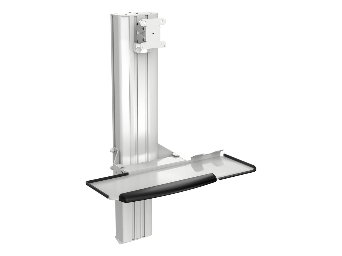 SMART-LIFT Wand-Arbeitsplatz K-25101 mit Monitorhalter und Klapp-Tastaturplatte